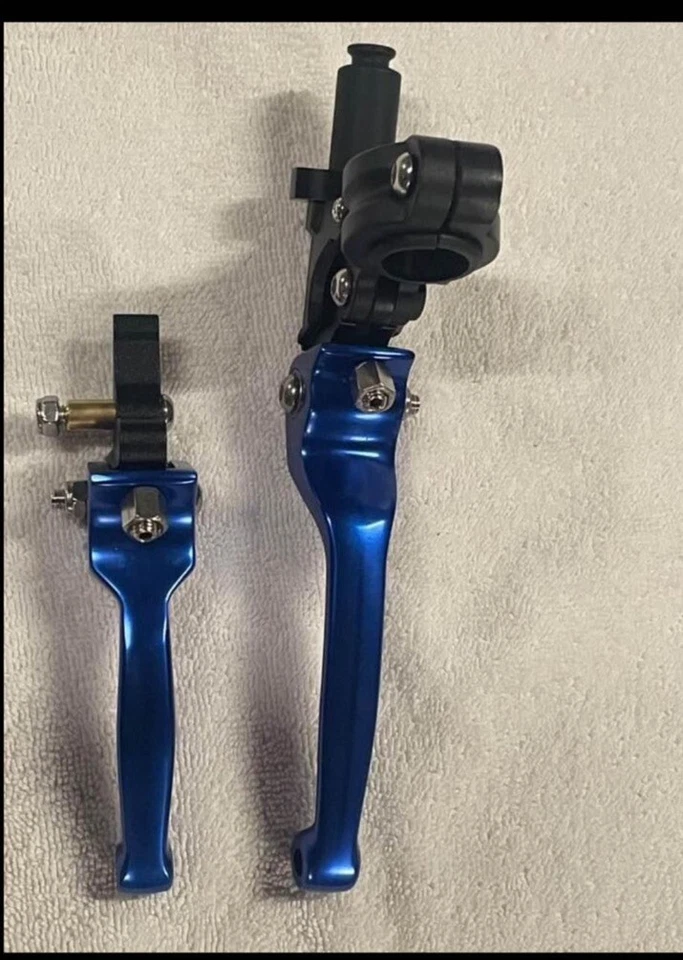 ASV F3 Unbreakabl ́e 可调短蓝色制动器和离合器鲈鱼和杠杆 - 全新! — 第 3/4 张图片