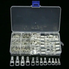 100pcs Electrical Wire Crimp Connectors SC Tinned Copper Lug Ring Terminal Kit