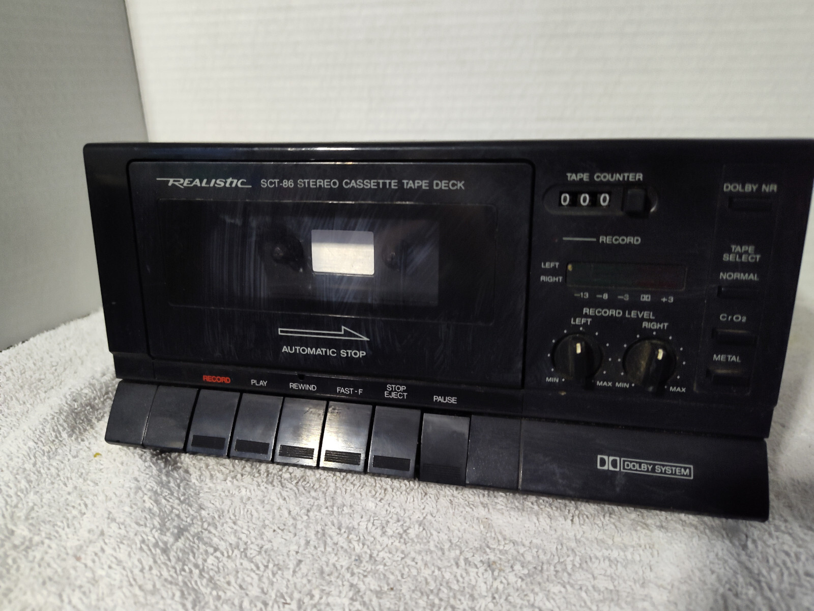 Vintage Tape Cassette Deck Realistic, SCT86 Tested eBay