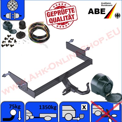 AHK + ES13 für Renault Clio III Grandtour Bj 2008- Anhängerkupplung & E-Satz