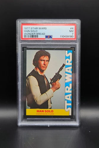 1977 Star Wars Wonder Bread #4 Han Solo PSA 7