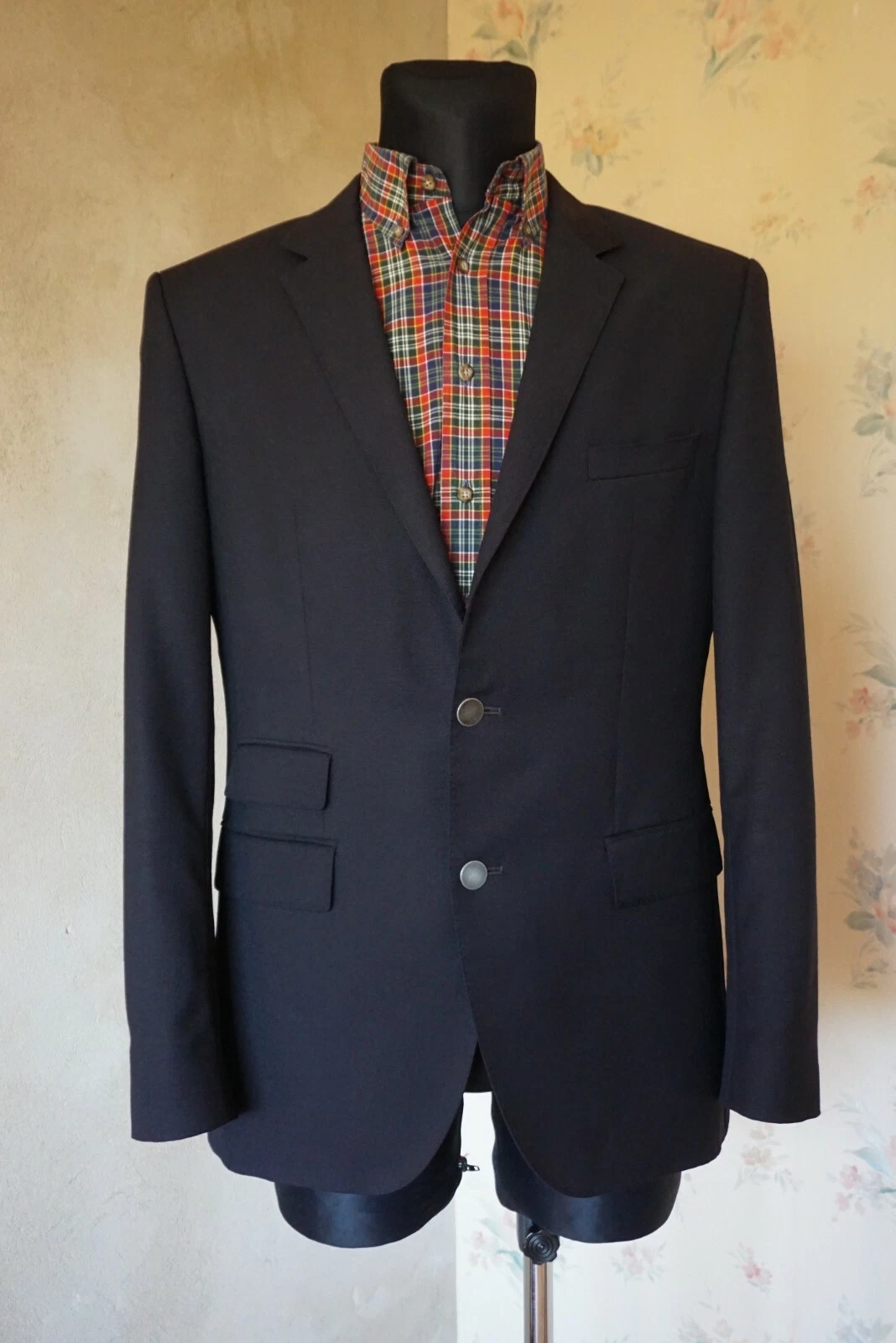 Mens HUGO BOSS jacket EU 50 UK 40R blazer wool M/L crease resistant slim fit top