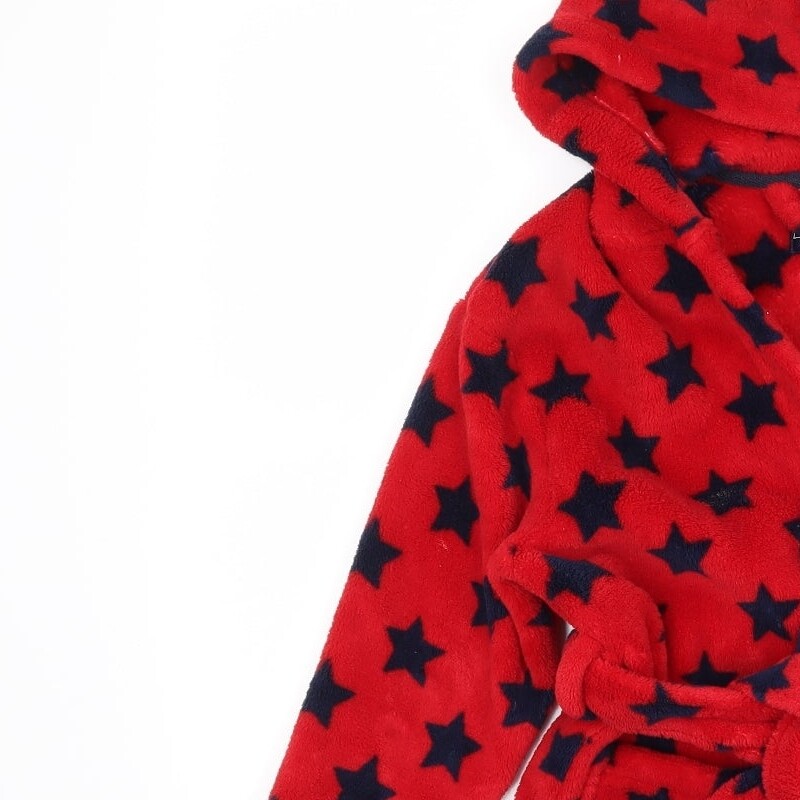NEXT Boys Red Polyester Blend Robe Size 3-4 Years Tie Star image 6