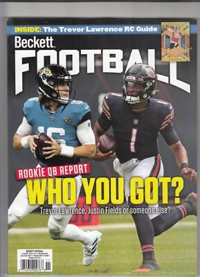 November 2021 Beckett Football with Trevor Lawrence and Justin Fields on Cover