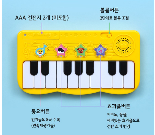 Pinkfong Baby Shark First Piano Sound Book Play Toy 8 Popular Korean Songs Gift - Picture 6 of 11