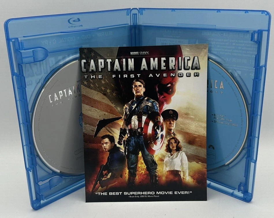 Captain America The First Avenger Blu+ DVD + Digital + Copy Chris Evans 2011 - Image 3 of 3