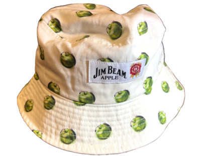 Jim Beam Apple White Bucket Boonie FishermansHat Drink Smart Adult Size