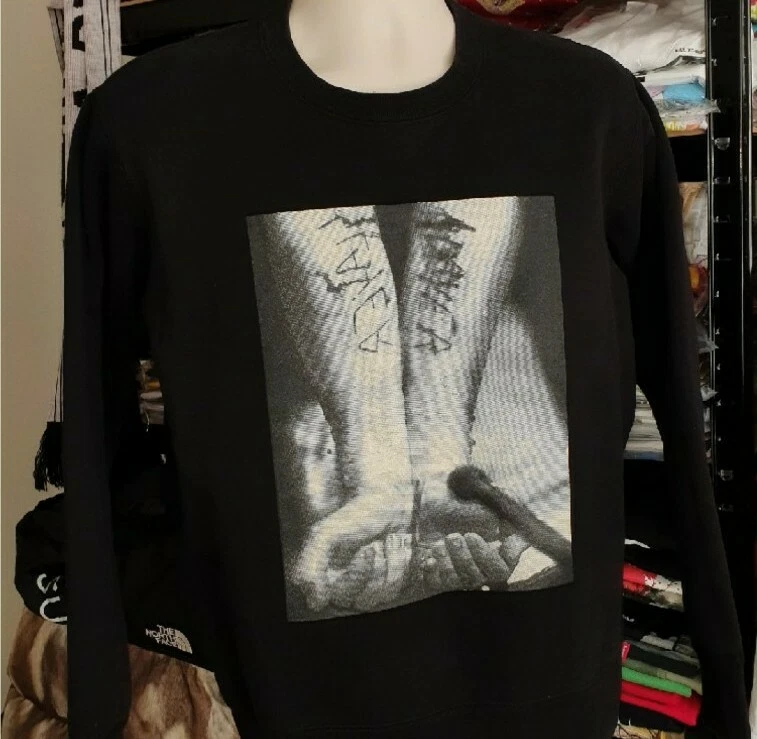 Sweat col rond noir FW16 Supreme x Slayer Cutter taille M moyen rare