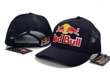 Red Bull Men's Adult Trucker Cap Outdoor Casual Mesh Navy Sports Baseball Hat