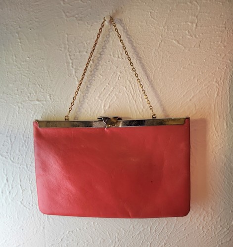 Vintage Etra Red Maroon Burgundy Envelope Clutch Purse Handbag - Picture 2 of 10