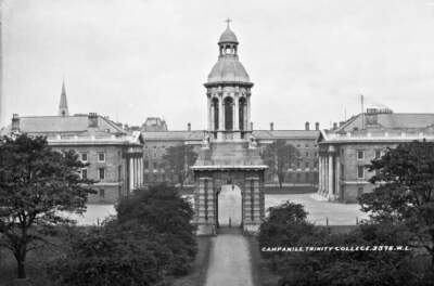 Trinity College Campanile Dublin City Co Dublin Ireland c1900 OLD PHOTO