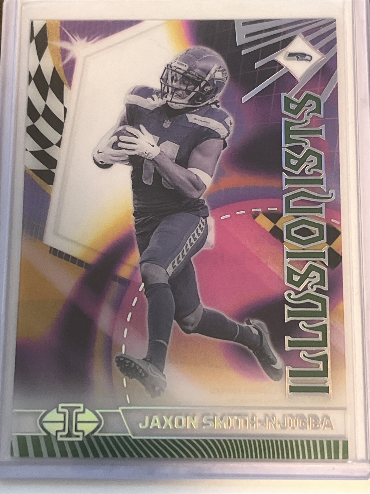 2023 Illusions Football Illusionists Jaxon Smith-Njigba #15 Green Parallel RC