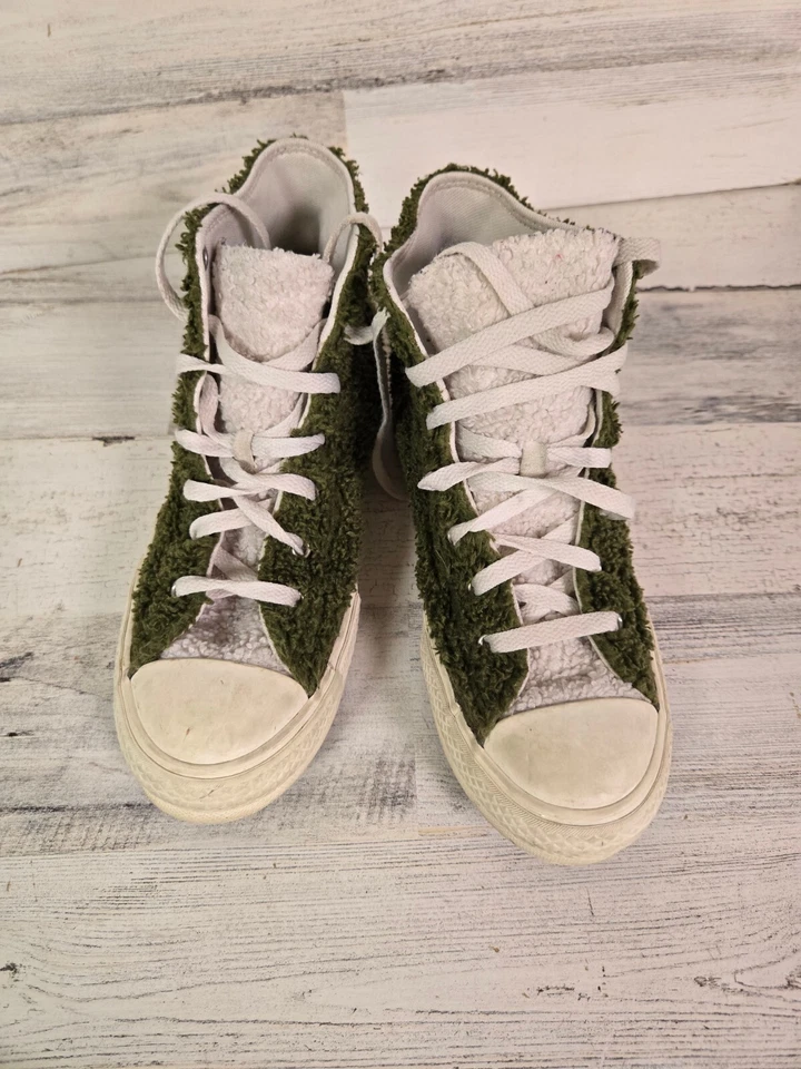 Chuck Taylor All Star Sherpa EVA Platform High GS Kids 6 Moss Green - Image 3 of 4