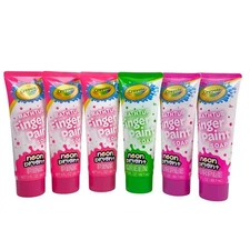 Crayola Finger Paint Bath Soap Assorted Neon Bright Colors 6-pack