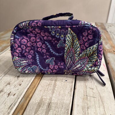 Preowned VERA BRADLEY Cosmetic/ toiletry/travel case Batik Leaves Double  Sided