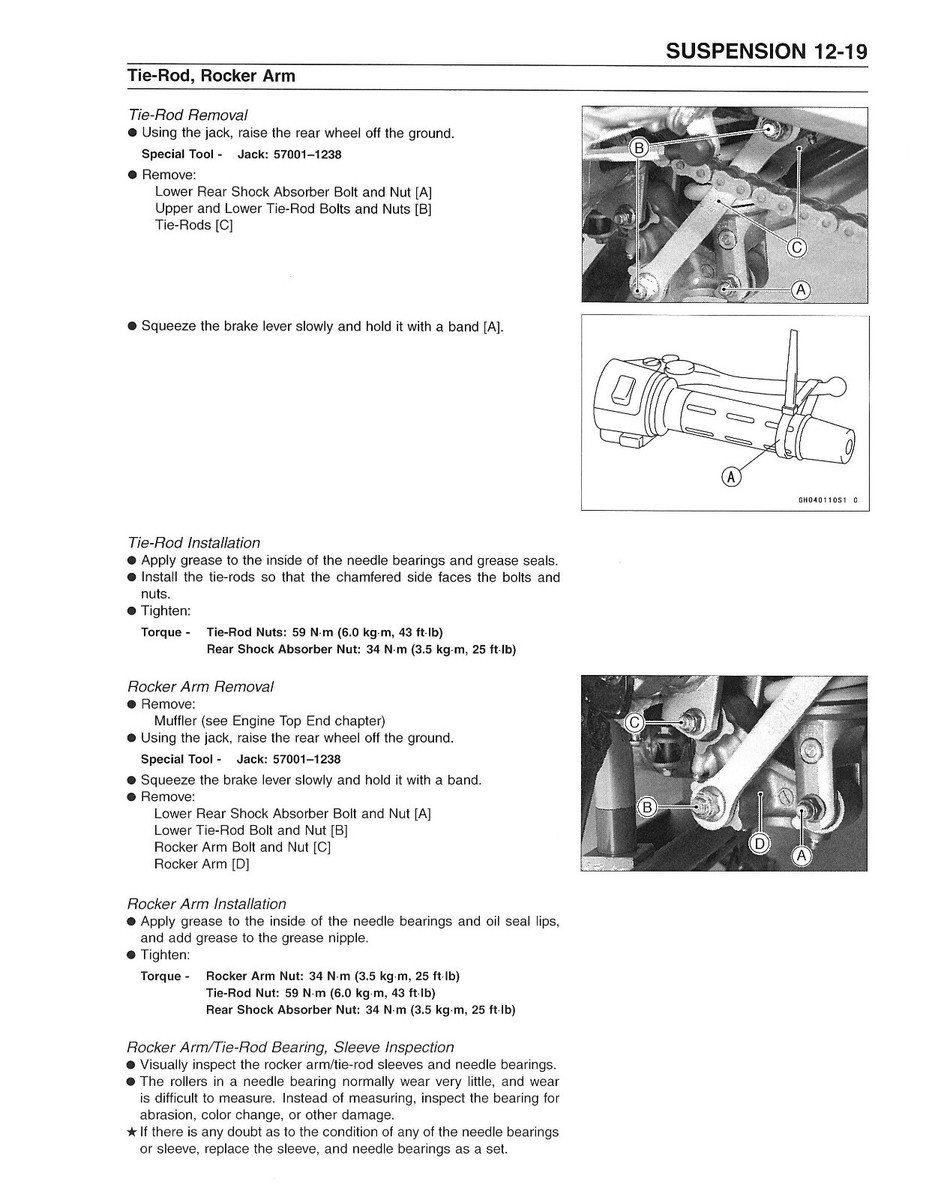 修ページ 2000-2001 Kawasaki Ninja ZX-9R Workshop Manual Service
