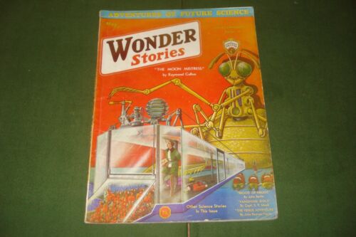 VINTAGE MAY 1932 WONDER STORIES PULP MAGAZINE, ATOMIC POWER - Picture 1 of 5