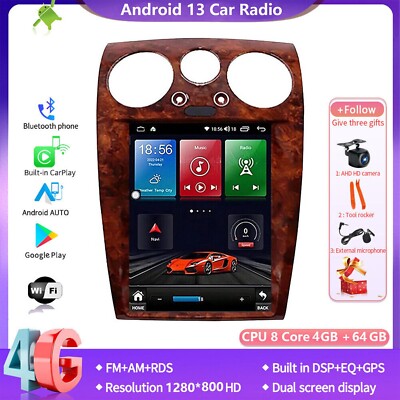 12.1'' Car Radio Stereo For Bentley Flying Spur Continental 2004-2012 Tesla Style
