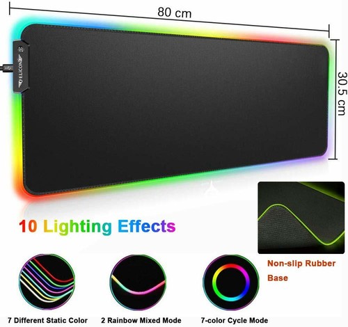 Wireless Gaming Keyboard Mouse Sets RGB LED Backlit 4800mAh for Laptop PC PS4 US - Picture 4 of 21