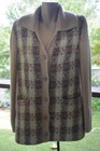 FREEDOM WEAR IRISH TWEED Vintage Pure Wool Beige Cardigan Jacket .Knitted 42”