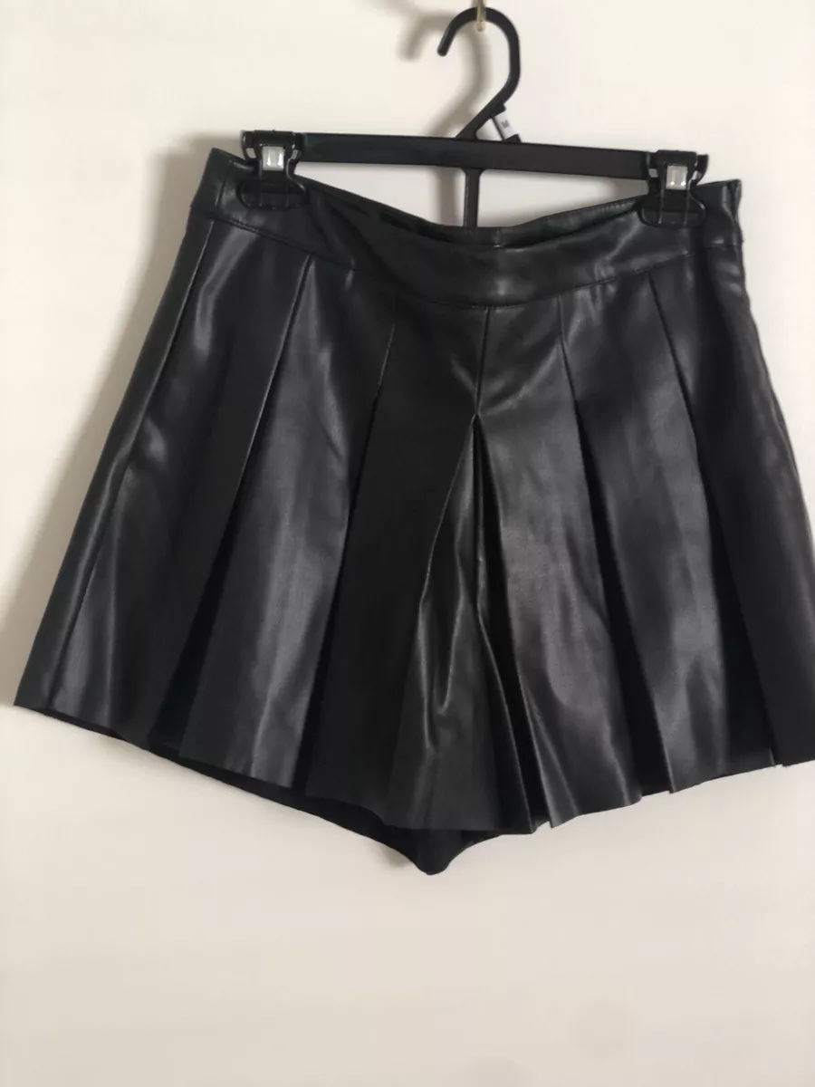 Leather look pleated skirt primark cheap