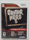 New ListingGuitar Hero 5 Wii Nintendo Game Rated T 2007 Activision Rock And Roll Game