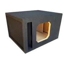 8 in Single Solo X Black Plush Carpeted Single Vented Enclosure - All 1 in Const