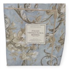 Restoration Hardware Italian Vintage Floral Euro Sham One Linen Cotton New