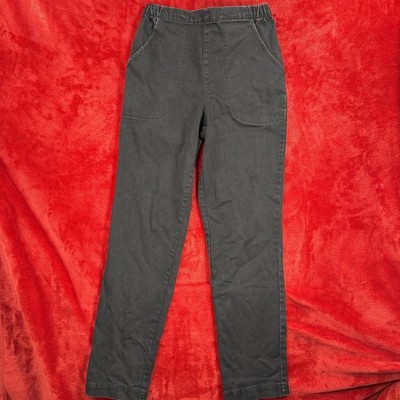 Croft & Barrow Damen Petite Hose Small Charcoal Gray Straight Leg Stretch