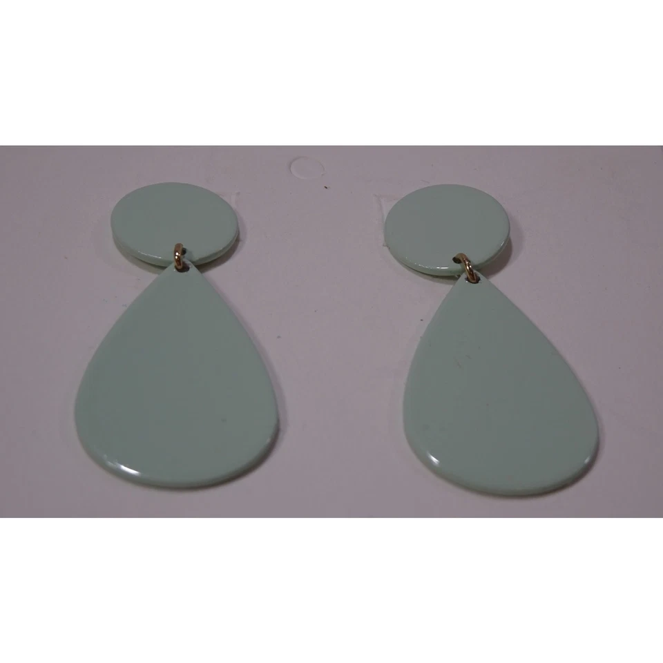 Pendientes para mujer Banana Republic esmalte brillante media luna nuevos con etiquetas 50 comot verde Foto 2 de 4