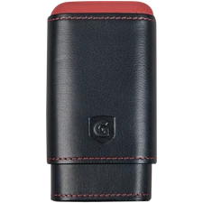 Guardsman 3 Finger Cigar Case - Black and Red