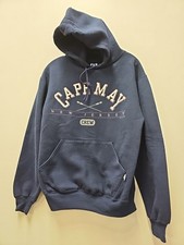 Vintage 90’s Russell Athletic Cape May Blue Hoodie Men’s Medium Made in USA