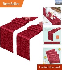 Luxury 2-Pack Red Satin Table Runners 12 x 108 Inch for Parties  Celebrations