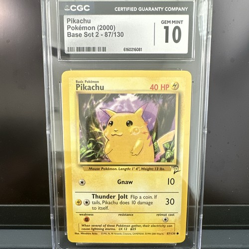Pikachu graded CGC 10 for sale on eBay