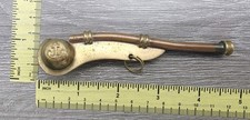 Vtg Copper and Brass Nautical Boatswain Whistle Navy Anchor Ship Whistle Works
