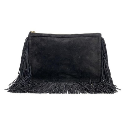 PIERRE HARDY - Black Suede Clutch Bag