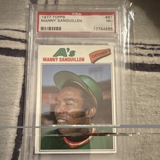 1977 Topps Manny Sanguillen #61 Oakland Athletics PSA 7 Baseball Card