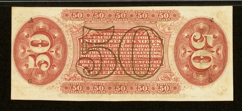 FR# 1326 Fractional 1864 Union Currency 50c, Civil War Third Issue, PMG ChAU 58 - Image 4 of 4