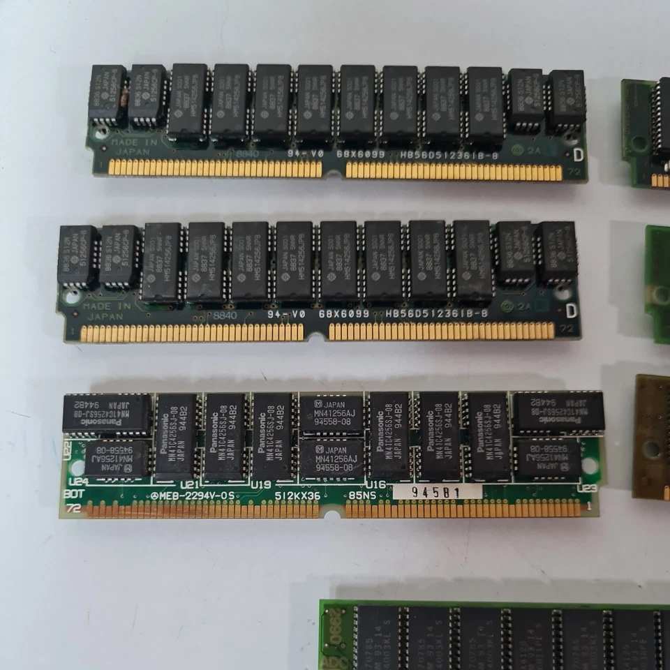 Lot of 7 EDO 72-pin Dual sided RAM SIMM Memory Untested - Image 2 of 4