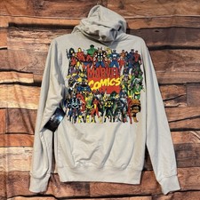 Sudadera con Capucha Estampado Gráfico Superhéroe Beige XS Para Hombre Marvel Comics