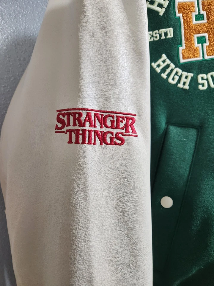 Stranger Things Mens Medium Bomber Jacket Nwot Netflix Official Merchandise H&M - Image 2 of 4