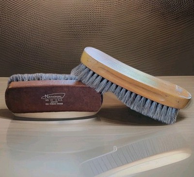 Lot Of Vintage Horse Hair Shoe Shine Brushes Professional