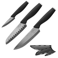 Keramikmesser Set - Schwarz - KüChenmesser - Scharf - Messerset - Silberthal