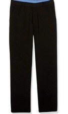 Izod Boys Bi-Stretch Flat Front Dress Pant, Black Twill, 16 Regular