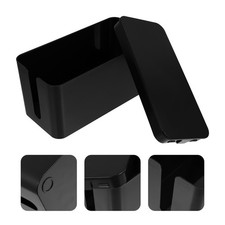 1Pcs Reusable Plastic Cable Cord Box Home Cable Management Black