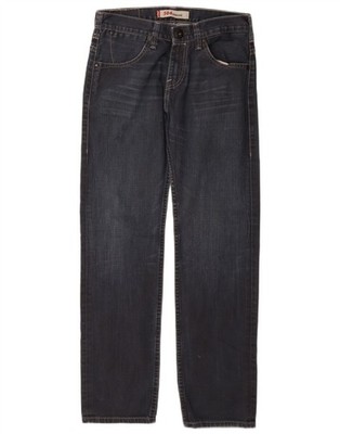 Levi's Mens 504 Straight Jeans W30 L30 Navy Blue Cotton DM10