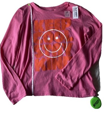 Old Navy Girls Size 10-12 Longsleeve Shirt (Keep Cool Stay Kind)