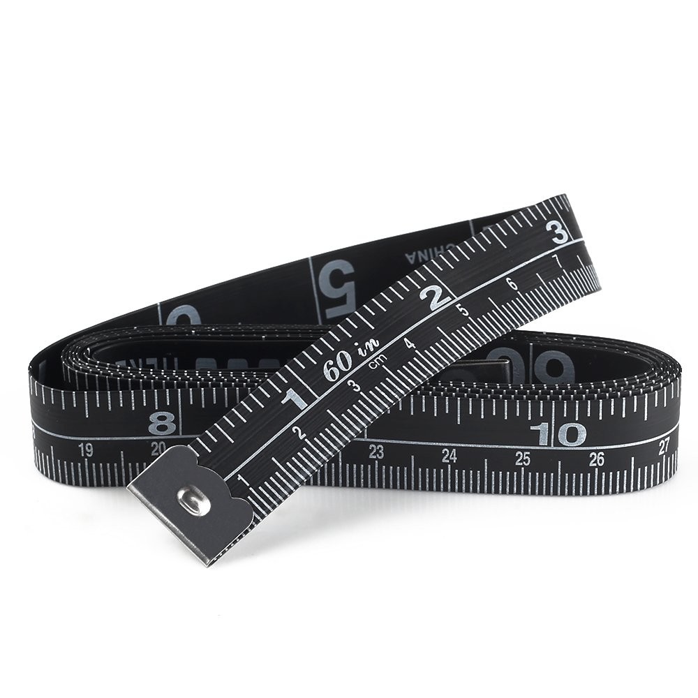 Set of 3 Soft Tape Measure, Black Color Sewing Tape Measure, Measuring Tape f...