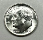 1952-D Roosevelt Dime 90% Silver Gem