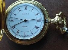 Vintage Geneve Pocket Watch Swiss Made USA Quartz - Like a NEW